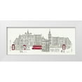 thumbnail image 1 of Tillmon, Avery 18x10 White Modern Wood Framed Museum Art Print Titled - World Cafe Panel  I - London Red, 1 of 4