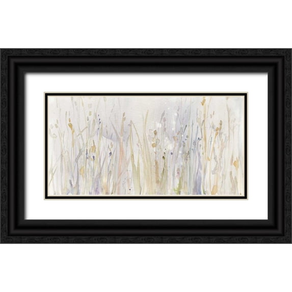 Tillmon, Avery 18x11 Black Ornate Wood Framed with Double Matting Museum Art Print Titled - Autumn Grass