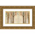 thumbnail image 1 of Tillmon, Avery 18x11 Gold Ornate Wood Framed with Double Matting Museum Art Print Titled - Down to the Woods Autumn Teal Crop, 1 of 4