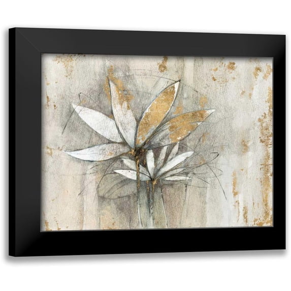 Tillmon, Avery 18x14 Black Modern Framed Museum Art Print Titled - Windflowers Gold