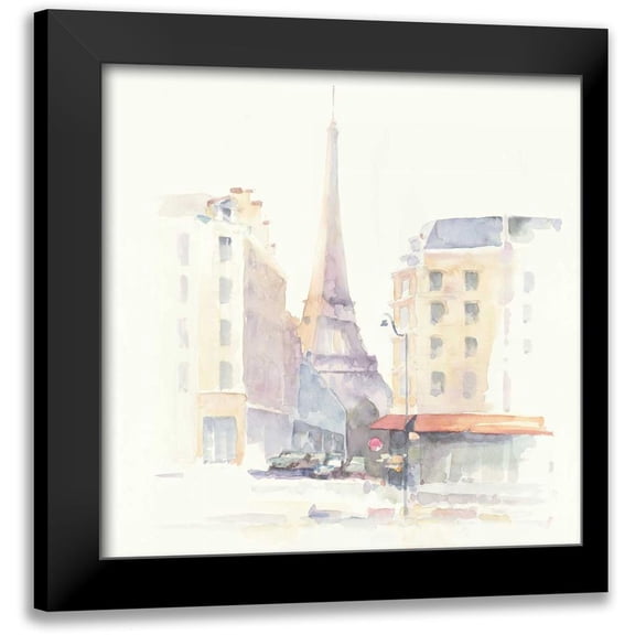 Tillmon, Avery 20x20 Black Modern Framed Museum Art Print Titled - Paris Morning Square