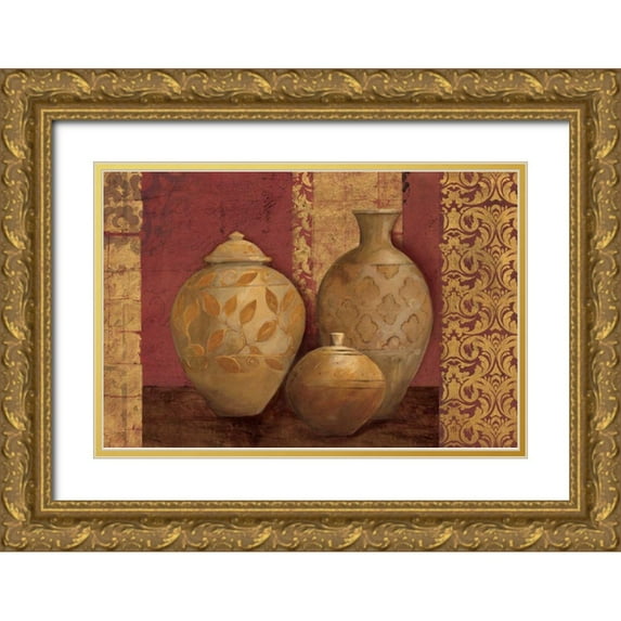 Tillmon, Avery 24x17 Gold Ornate Wood Framed with Double Matting Museum Art Print Titled - Aegean Vessels on Spice