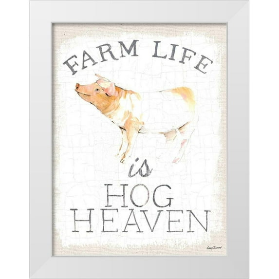 Tillmon, Avery 25x32 White Modern Wood Framed Museum Art Print Titled - Farm Life burlap