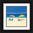 thumbnail image 1 of Tillmon, Avery 26x26 Black Ornate Wood Framed with Double Matting Museum Art Print Titled - Day at the Beach Sq I, 1 of 4