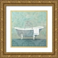 thumbnail image 1 of Tillmon, Avery 26x26 Gold Ornate Wood Framed with Double Matting Museum Art Print Titled - Damask Bath Tub, 1 of 4