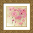 thumbnail image 1 of Tillmon, Avery 26x26 Gold Ornate Wood Framed with Double Matting Museum Art Print Titled - Floral Watercolor Crop, 1 of 4