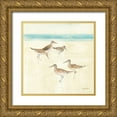 thumbnail image 1 of Tillmon, Avery 26x26 Gold Ornate Wood Framed with Double Matting Museum Art Print Titled - Sandpipers Square I, 1 of 4