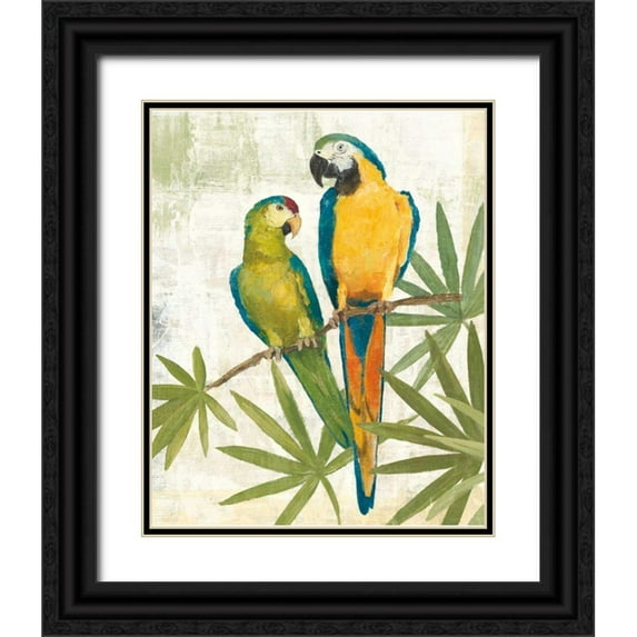 Tillmon, Avery 26x31 Black Ornate Wood Framed with Double Matting Museum Art Print Titled - Birds of a Feather III