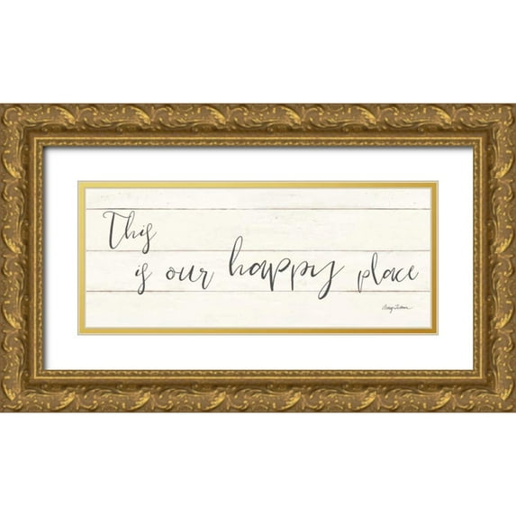 Tillmon, Avery 32x15 Gold Ornate Wood Framed with Double Matting Museum Art Print Titled - Life at Home IX Shiplap