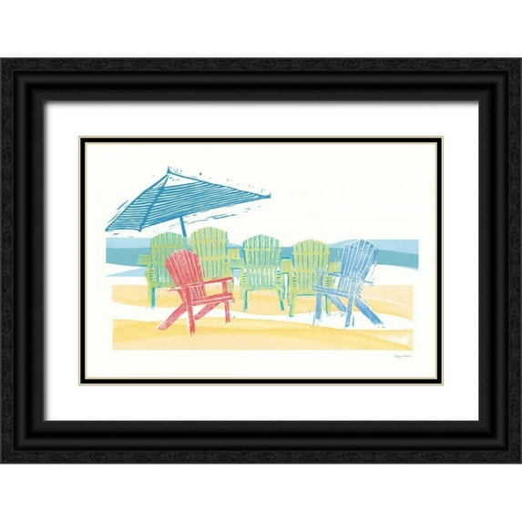 Tillmon, Avery 32x23 Black Ornate Wood Framed with Double Matting Museum Art Print Titled - Easy Life I