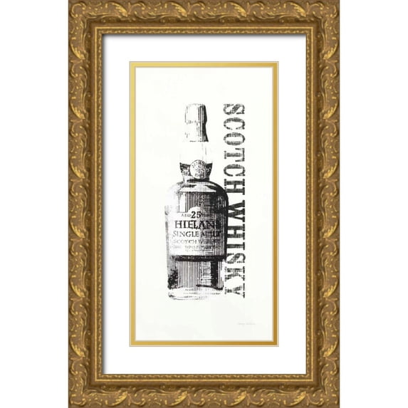 Tillmon, Avery 9x14 Gold Ornate Wood Framed with Double Matting Museum Art Print Titled - Scotch BW Crop