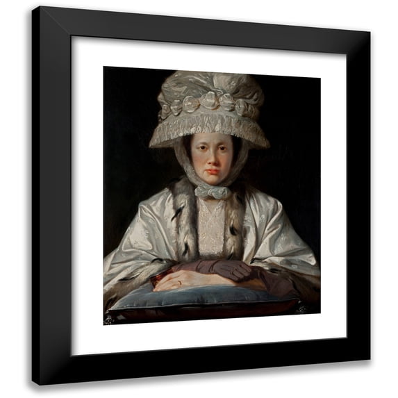 Tilly Kettle 20x23 Black Modern Framed Museum Art Print Titled - Portrait of Anne Howard-Vyse (1780)
