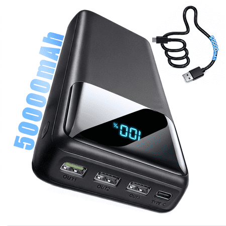 50000mAh Power Bank Tilnce 30W PD Fast Charging Portable Power Station [2026 New] 4 Outputs for iPhone 17 16 15 14 13 Pro Max Samsung Galaxy & iPad