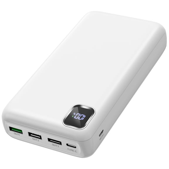 Tilnce 50000mAh Power Bank, 30W PD Fast Charging Portable Charger for iPhone 17 16 15 Pro Max, Samsung Galaxy; High-Capacity Battery Pack for Camping & Emergency