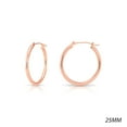 thumbnail image 1 of Tilo Jewelry 14K Rose Gold Classic Polished Round Gold Hoop Earrings (25mm - 1 Inch) for Women & Unisex, 1 of 9