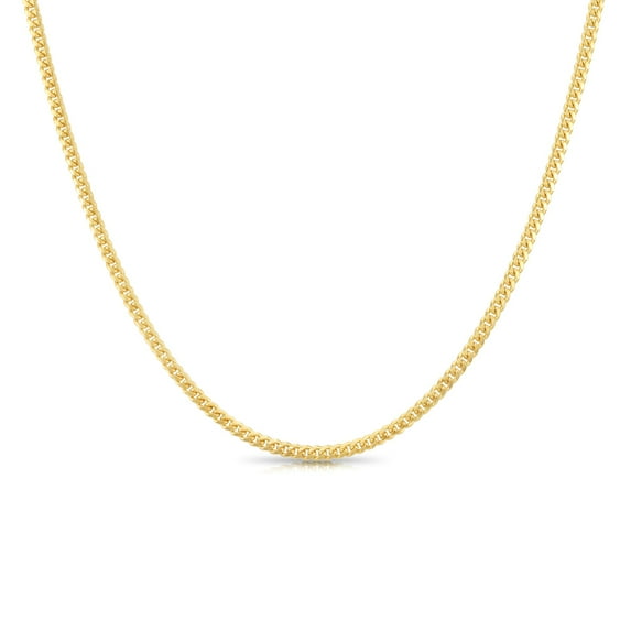 Tilo Jewelry 14K Solid Yellow Gold Miami Cuban Link Chain Necklace with Secure Lobster Lock | 2.6mm - 22 Inch | Everyday Necklace for Men, Women, Unisex