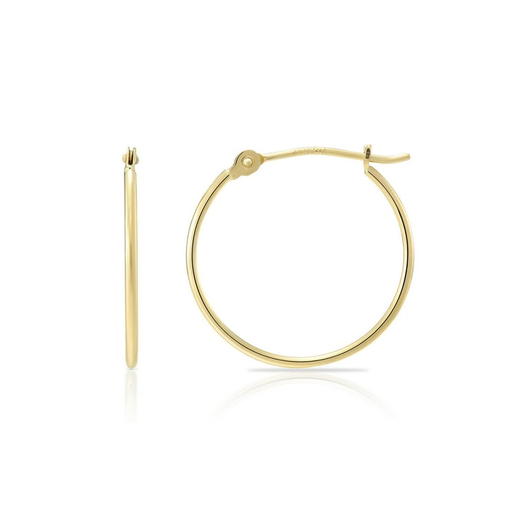 Unisex 14k gold hoop cheap earrings