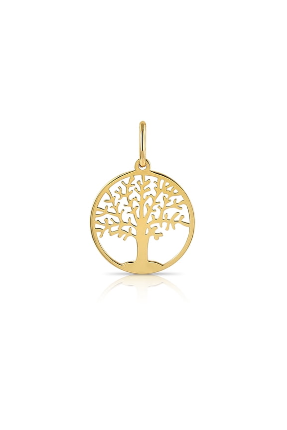 14K Yellow Gold Tree of Life Amulet Pendant Charm for Women & Unisex Necklace