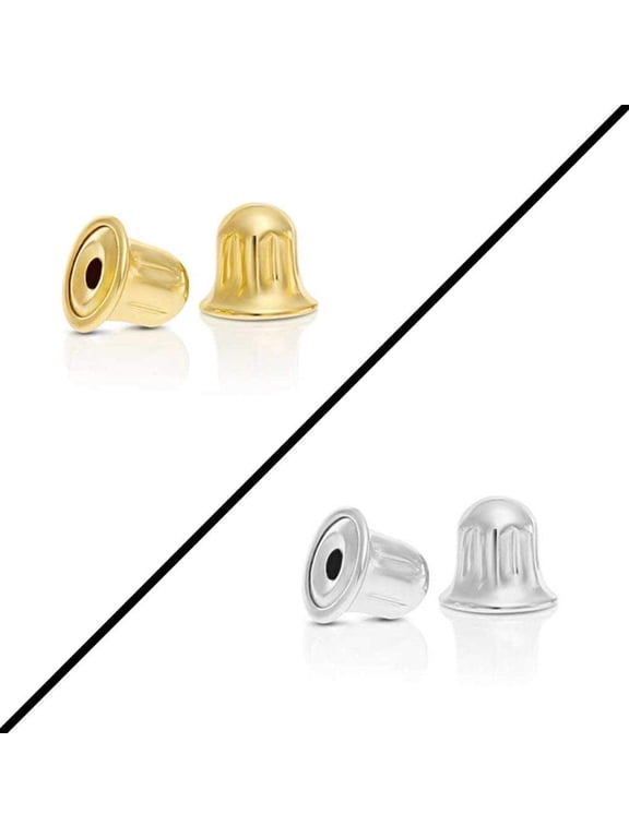 14k Gold Screw Backs Replacement Back Findings - Safety Screw backs