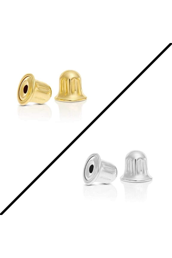 14k Gold Screw Backs Replacement Back Findings - Safety Screw backs