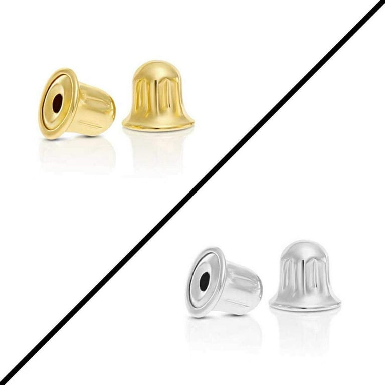 Tilo Jewelry 14k White Gold Screw Backs Replacement Back Findings