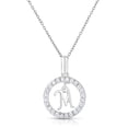 thumbnail image 1 of Tilo Jewelry 925 Sterling Silver CZ Initial Letter "M" Pendant Necklace for Women & Unisex - 18 Inch, 1 of 7