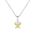 thumbnail image 1 of Tilo Jewelry 925 Sterling Silver Tiny Butterfly Yellow CZ Birthstone Pendant Necklace for Women & Unisex | November-Citrine | 18 Inch, 1 of 7
