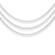 Tilo Jewelry Solid 925 Sterling Silver Diamond-Cut Engraved Box Chain Necklace with Secure Lobster Lock | 2mm - 20 Inch | Everyday Necklace for Men & Women