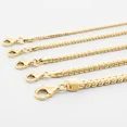 thumbnail image 1 of Tilo Jewelry Yellow Gold Plated 925 Sterling Silver Franco Chain Necklace with Secure Lobster Lock | 1.75mm - 22 Inch | Everyday Necklace for Men, Women, Unisex, 1 of 13