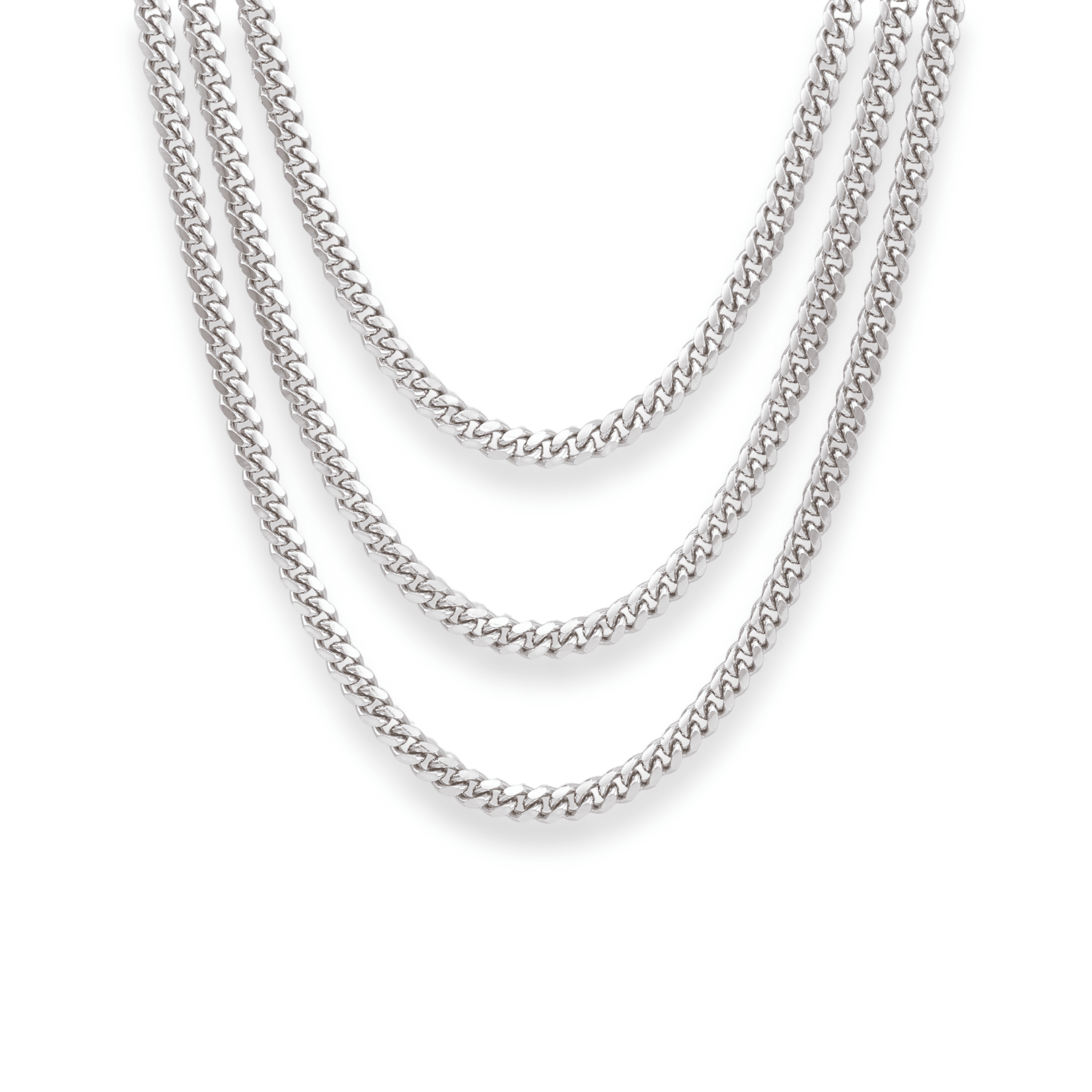 Tilo Jewelry Solid 925 Sterling Silver Miami Cuban Link Chain Necklace with Secure Lobster Lock | 5mm - 20 Inch | Everyday Necklace for Men & Women