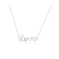 thumbnail image 1 of Tilo Jewelry Sterling Silver Heart Love CZ Adjustable Chain Necklace, 1 of 2