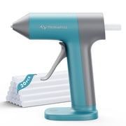 Tilswall Cordless Hot Glue Gun, High Temperature, 30s Fast Preheating Anti-drip Glue Gun, 2Ah USB-C Rechargeable, with 20 Pcs Mini Glue Sticks Set for DIY Craft, Home Decor, Blue