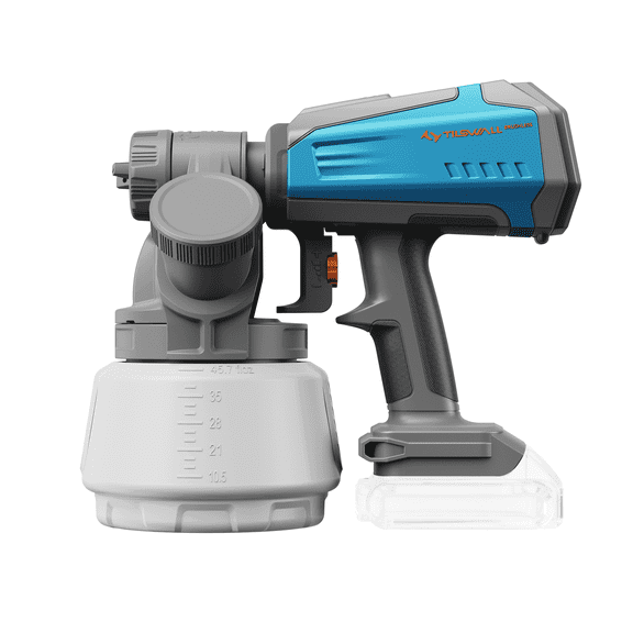 Tilswall  Shark700Brushless Cordless Paint Sprayer Compatible with Dew 20V Battery(Battery Not Included), Easy Side-Fill, Electric HVLP Spray Paint Gun for House Painting, Furniture, Outdoor(1300 ml)