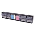 thumbnail image 1 of Tilt Bin Interlocking Multi-Bin Storage Organizer, 6 Sections, 23.63" X 3.63" X 4.5", Black/clear | Bundle of 10 Each, 1 of 7