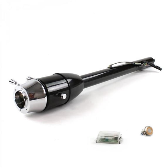 Tilt Column Black - Floor Shift 6 Hole Orange Push Button