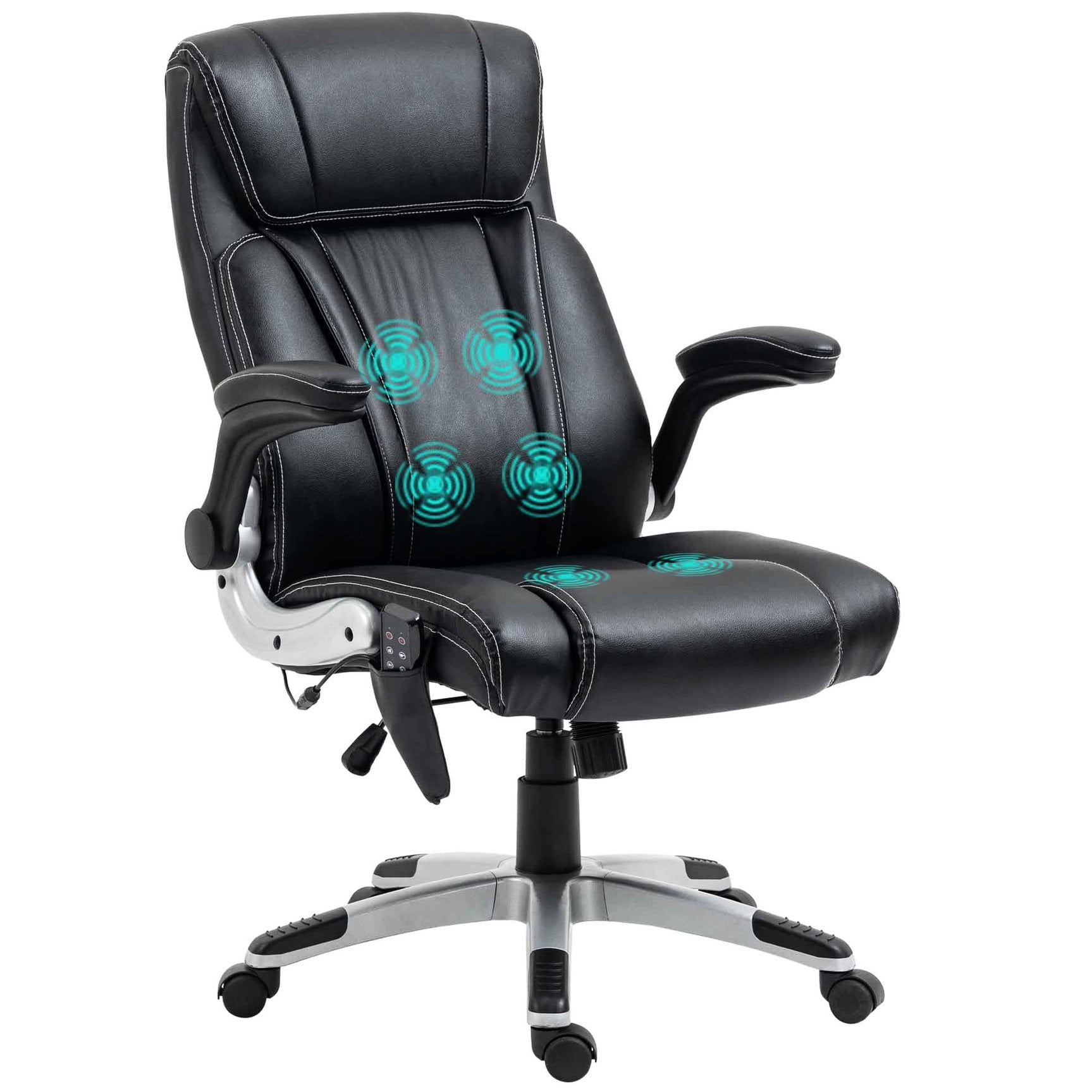 Tilt Feature & Lumbar Comfort - Black Office Chair for Long Work Hours ...
