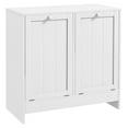 thumbnail image 1 of Tilt-Out 2-Compartment Laundry Hamper, Modern Clothing Storage Basket, Hamper Cabinet for Bathroom, Laundry Room, White, 1 of 9