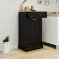 thumbnail image 1 of Tilt Out Trash Cabinet 10 Gallon Wooden Free Standing Laundry Sorter Cabinet,Recycling Cabinet with Hideaway Drawer,Tilt Out Trash Cabinet Can Bin Kitchen, 1 of 10