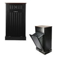 thumbnail image 1 of Tilt Out Trash Cabinet Free Standing 10 Gallon Recycling Trash Can Cabinet for Farmhouse Kitchen,Living Room, Dining Room, Black, 1 of 14