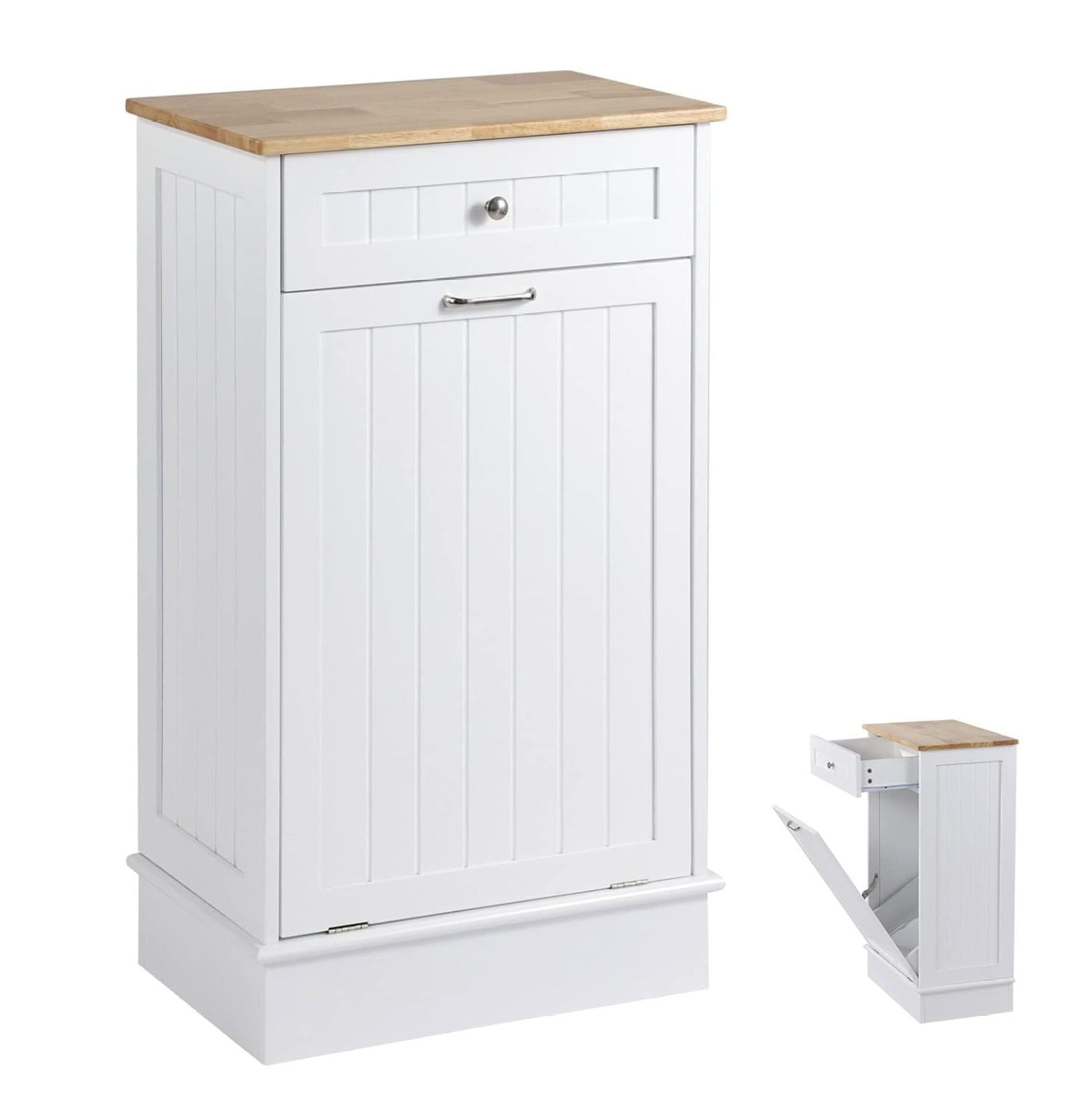 Tilt Out Trash Can Dog Proof Trash Can with Double Wood Hidden