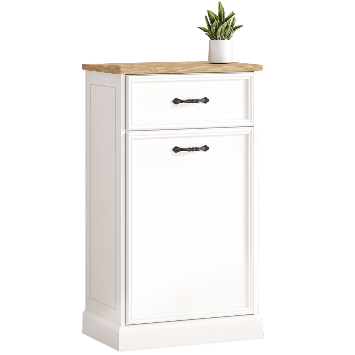 Tilt Out Trash Can Hidden Trash Bin with Countertop