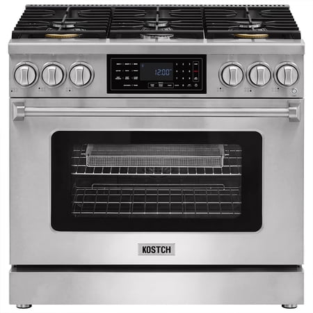Tilt Panel 36" Natural Gas Range with 6.2 cu ft True Convection Oven (Stainless Steel)