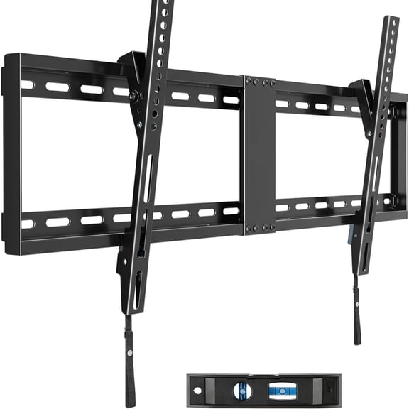 Tilt TV Wall Mount for Most 42-84 inch TV, Universal Tilt TV Mount Wall Bracket with Low Profile Design, Max 800x400mm and 132 LBS, Easy for Centering on 16", 18", 24", 32" Studs