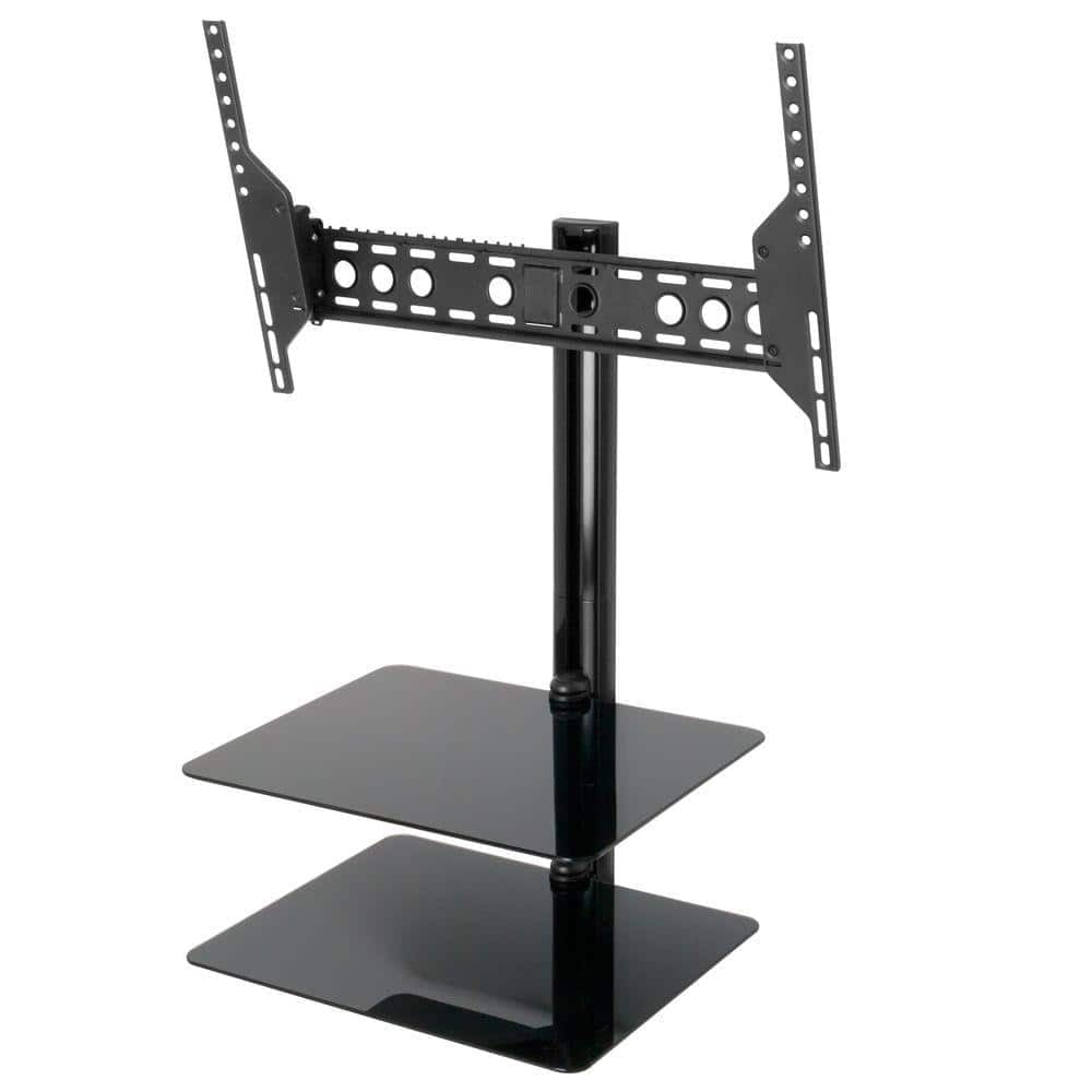 Tilt and Turn TV Mount with AV Shelving for 3760 in. Screens for Flat
