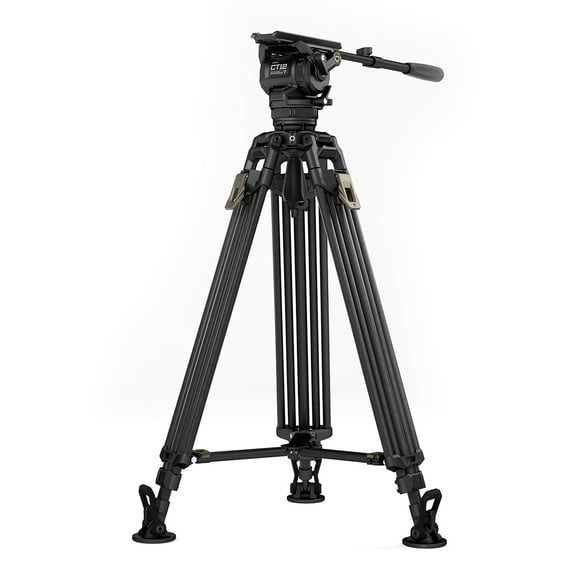 Tilta Cine CT12 Fluid Head with 3-Section Carbon Fiber Tripod, 26.5 lbs Capacity, Space Gray