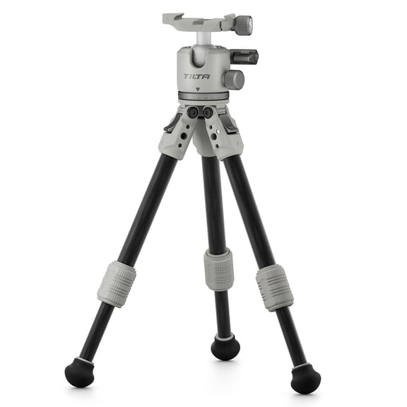 Tilta Tabletop Ball Head with 1-Stage Carbon Fiber Tripod Legs, Snow White
