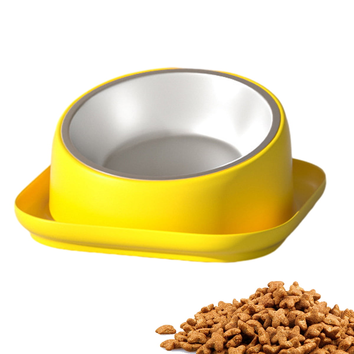 Tilted Cat Food Bowls,Slanted Cat Feeder Bowl Orthopedic Cat Bowl Anti