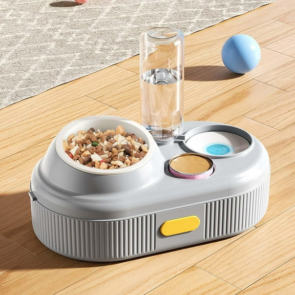 Tilted Cat Food with Water Dispenser, Pet Feeder, Raised Cat Bowl, Dog Bowl for Small Dogs, Pet Feeding and Watering Supplies
