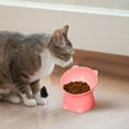 thumbnail image 1 of Tilted Elevated Cat Food Bowl 1PC Raised Feeder Angled Design Reduces Neck Strain for Improved Digestion in Cats and Small Dogs, 1 of 8