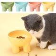 thumbnail image 1 of Tilted Elevated Cat Food Bowl, Anti Vomiting Raised Pet Feeding Bowl Ergonomic Slanted Design Reduces Neck Strain Non Slip Base Easy Clean Pet Dish, Feeding Bowl for Cats Small Dogs Home Feeding, 1 of 5